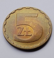 Moneta 5 zł 1984 PRL, Rzadka Piękny menniczy egzemplarz, prywatna kolekcja