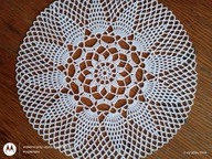 Serwetka .szydełkowa ok 30 cm - bielutka
