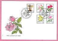 Szwajcaria 1982 FDC kwiaty, róże