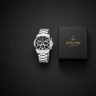 Luksusowy zegarek męski POEDAGAR Silver Black