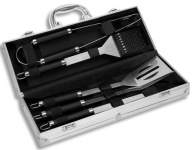 AKCESORIA DO GRILLA PRZYBORY DO GRILLOWANIA SZTUĆCE ZESTAW W WALIZCE 6w1