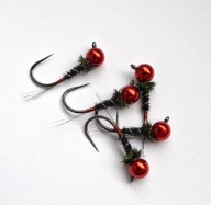 SZTUCZNA MUCHA NIMFA JIG #12 Red/Black Killer
