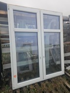 OKNA/DRZWI Balkonowe Dwuskrzydłowe Plastikowe PCV 153x188cm Białe