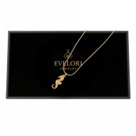 Złoty Naszyjnik Konik Morski Unisex 45cm Stal Szlachetna