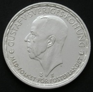Szwecja 2 korony 1949 - król Gustaw V - srebro