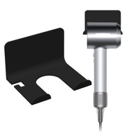 Uchwyt na suszarkę do włosów i kabel Wieszak - samoprzylepny - CZARNY