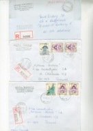 'R"Będzin 1,Bobrownik k/Będzina-trzy koperty polecone