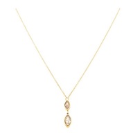 53678 Celebrytka złota stal chirurgiczna 316L "brylantowe" łezki