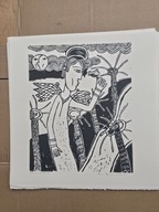 Anioł. 24 × 30 cm. 2025 r. (linoryt)