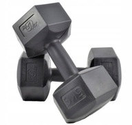 ZESTAW HANTLI BITUMICZNE 2X5KG CIĘŻARKI FITNESS DO ĆWICZEŃ SIŁOWNIA PVC