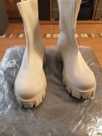 BOTKI DAMSKIE SKARPETA BEŻ R.38