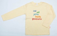 BLUZKA 116 agmes LIKWIDACJA SKLEPU -50% NAPIS GRZECZNY BĘDĘ OD JUTRA