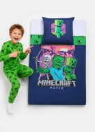 Pościel Minecraft 160x200 Dwustronna Bawełniana Licencja Prezent