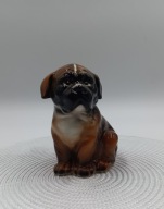 Szczeniaka boksera bokser włoska porcelana figurka ręcznie malowana vintage