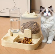 2 w 1 Duża Pojemność Automatyczna Karmidło i Poidło dla Kotów