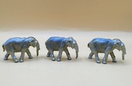 słoń SŁONIE trzy metalowe figurki KOLEKCJONERSKIE