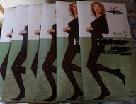 Rajstopy czarne z listkiem 500D S-L 46-52 nowe