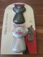 JOIE Klipsy do torebek MEOW KOTKI zestaw 2 szt.