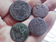 1 grosz polski x 3 Królestwo Polskie i 3 grosze polskie trojak I poł. XIX w