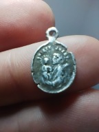 Przedwojenny medalik św. Józef św. Józefa Matka Boska Częstochowska