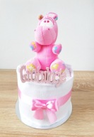 Tort z pieluszek, prezent na chrzest, z okazji narodzin, baby shower
