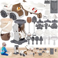 ZABAWKI PLAŻOWE DO PIASKOWNICY DLA DZIECI 30 szt. WIADERKO ŁOPATKI FOREMKI