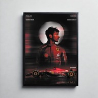 Plakat A3 charles leclerc F1 motoryzacja dekoracja prezent