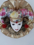 DUŻY KLAUN PIERROT ANGIELSKA FIGURKA PORCELANOWA DO POWIESZENIA ARLEKIN