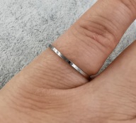 AAA Pierścionek obrączka srebrna stal chirurgiczna średnica 18 mm