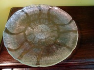 PATERA WIELKA PÓŁMISEK DUŻY SZKLANY FRANCJA ARCOROC FLEUR KARCZOCH 34 cm
