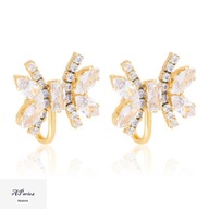 Eap28820 Klipsy złocone z kryształkami