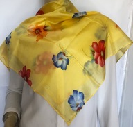 Chustka apaszka vintage jedwab silk 70x68