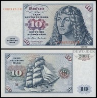 BNB - NIEMCY RFN 10 Marek 1970 CB 8 211 211 H # P31a1 # litery 2,8 mm # UNC