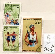 Madagaskar 9 , nr 573/ 5 , komplet