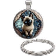 Brelok do kluczy/ka - Kot - ozdobna zawieszka, plecak, portfel