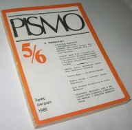"PISMO" MIESIĘCZNIK LITERACKI NR 5/6 LIPIEC-SIERPIEŃ 1981