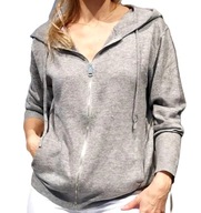 sweter szary kardigan zapinany na zamek rozmiar S/M Beautifulsweater