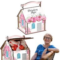 PREZENT NA MIKOŁAJA ŚWIĘTA POD CHOINKĘ CHATKA DOMEK NA SŁODYCZE DREWNIANY