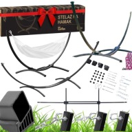 STELAŻ DO HAMAKA DWUOSOBOWEGO METALOWY 250 KG – CZARNY GOGARDEN