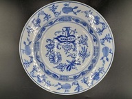 Talerz obiadowy płytki Villeroy Boch Dresden wzór cebulowy kobaltowy