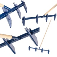 ZNACZNIK OGRODOWY DO GRZĄDEK SIEWU SADZENIA 4-ZĘBNY REGULOWANY STALOWY