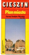 CIESZYN - PLAN MIASTA Z 1991 ROKU.