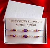 Bransoletka z kamieniami szlachetnymi dla mamy i córki