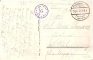 LAGER VERWALTUNG -I WOJNA ŚWIATOWA -feldpost obieg 1917 rok