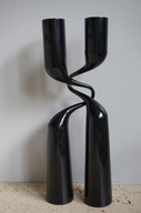 MENU DOUBLE KOMPLET MEGA DUŻY świecznik CZARNY BLACK danish design PODWÓJNY