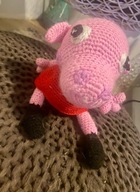 Świnka Peppa - handmade by Belutek - wykonany na szydełku