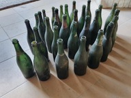 Stare Duże Przedwojenne Butelki po Szampanie / Winie Musującym