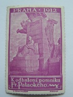 Austria - Pomnik Palackiego - patriota czeski - Praga 1912 - zalepka