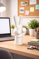 Ręka znak pokoju – figurka dekoracyjna 3D | 17 cm | 3D Mały Gag