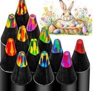 KREDKI TĘCZOWE WIELOKOLOROWE Grube Zestaw 12 SZTUK